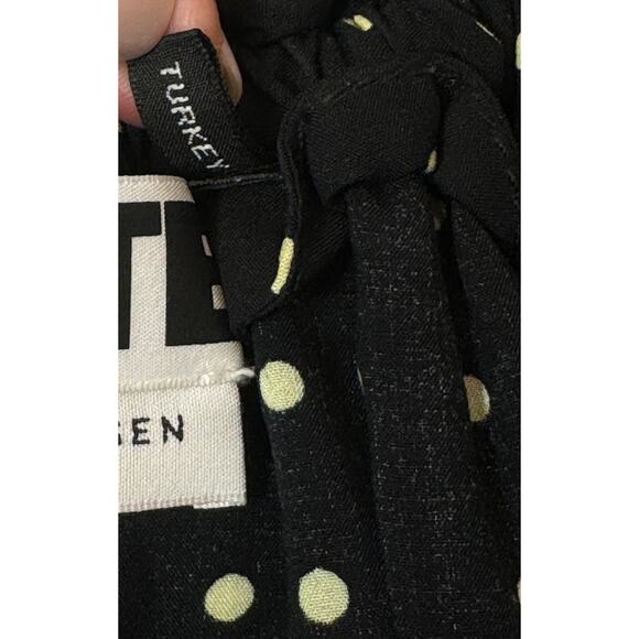 Rotate Birger Christensen Carly Dress Size 8 Black Polka Dot Off The Shoulder - Picture 14 of 16